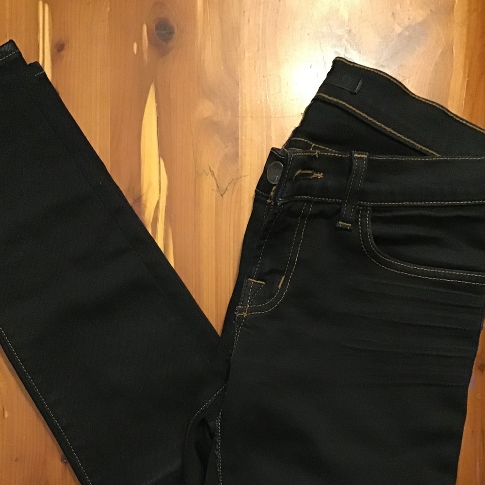 J Brand skinny dark distressed jeans